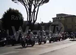 L’ultimo saluto a Sante Trioschi, icona del mondo del motociclismo: corteo di centauri verso il cimitero