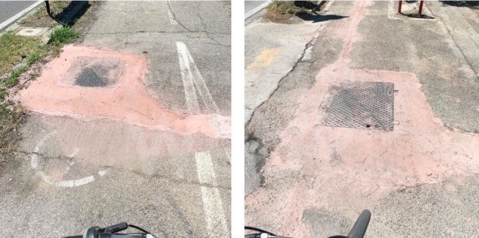 Tre foto ripristini scavi fibra ottica