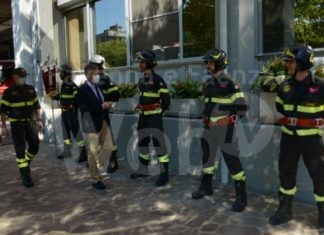 Il Capo del Corpo Nazionale dei Vigili del Fuoco in visita al comando di Ravenna