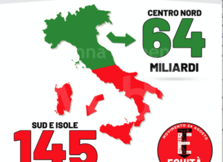Movimento 24 Agosto: “Ricalcolare la ripartizione dei fondi Covid destinati alle Regioni”