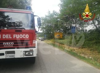 Rogo nei boschi di Casola Valsenio, non ancora spento