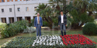 Aiuola Tricolore: il ringraziamento di Prefetto e sindaco alla Tozzi Green