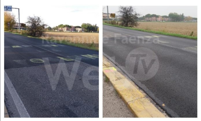 Via Reale a Mezzano riasfaltata dopo 20 giorni per coprire la scritta