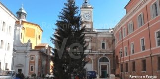 Con l’albero in piazza Ravenna si prepara al Natale: niente pista di pattinaggio e mercatini, ma regali a domicilio e incentivi per le spese natalizie
