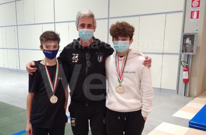 Bordini e Poli con il Direttore Tecnico Nazionale FGI, Prof. Roberto Carminucci.