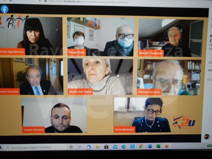 Foto Ospiti in studio diretta web della conferenza stapa calendario storico RomagnAntica