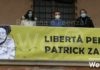 Appeso sul palazzo comunale lo striscione per Patrick Zaki