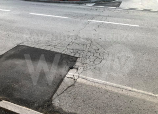 Cedimento dell’asfalto in via Dismano a San Zaccaria