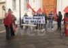 Protesta in piazza contro il governo Draghi