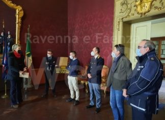 Il nuovo questore Stellino in visita a Faenza