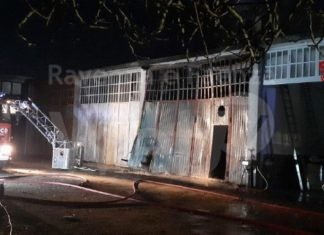 Incendio a Bagnacavallo nella notte in un capannone