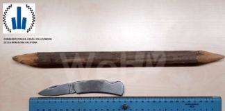 Fermato perché senza mascherina, aveva un coltello serramanico e un paletto appuntito
