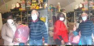 Vestiti donati a “Lo sportello del sorriso” dai commercianti di Villanova