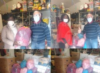 Vestiti donati a “Lo sportello del sorriso” dai commercianti di Villanova