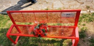 Iniziative della Cgil Ravenna in occasione 25 novembre: inaugurazione di tre panchine rosse