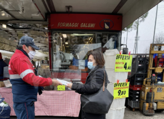 Covid: fitta azione di prevenzione attuata dai volontari dell’Associazione Nazionale Carabinieri