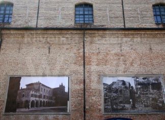 “Nel Senio della Memoria”: una grande foto di Tugnoli accanto a un’immagine di Bagnacavallo durante la guerra