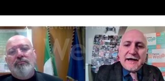 Il presidente Stefano Bonaccini ieri sera a RavennaWebTG