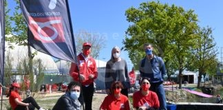 La campionessa Sefi Idem alla lezione di canoa organizzata dalla Fp Cgil Ravenna