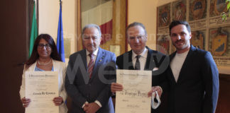 Onorificenze: Beppe Rossi Cavaliere di Gran Croce e Carmela De Lorenzo Ufficiale della Repubblica