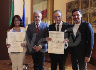 Onorificenze: Beppe Rossi Cavaliere di Gran Croce e Carmela De Lorenzo Ufficiale della Repubblica