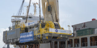 Imbarcato alla Sapir impianto offshore con destinazione Cina