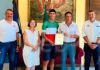 Il sindaco Daniele Bassi incontra Filippo Baroncini, campione italiano di ciclismo a cronometro under 23