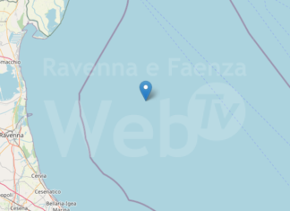 Scossa di terremoto alle 12.56. magnitudo 4.1 in mare circa 60Km da Ravenna