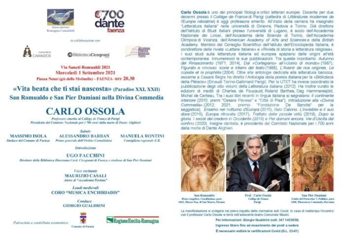 Ossola a Faenza INVITO