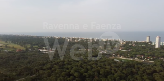 Le immagini del nuovo Parco Urbano di Milano Marittima proiettate all’ingresso della pineta