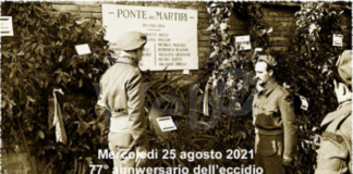 Mercoledì la celebrazione del 77° anniversario dell’eccidio di Ponte dei Martiri
