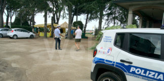 Auto finisce in un cortile in mezzo alle bancarelle: uomo schiacciato contro un albero