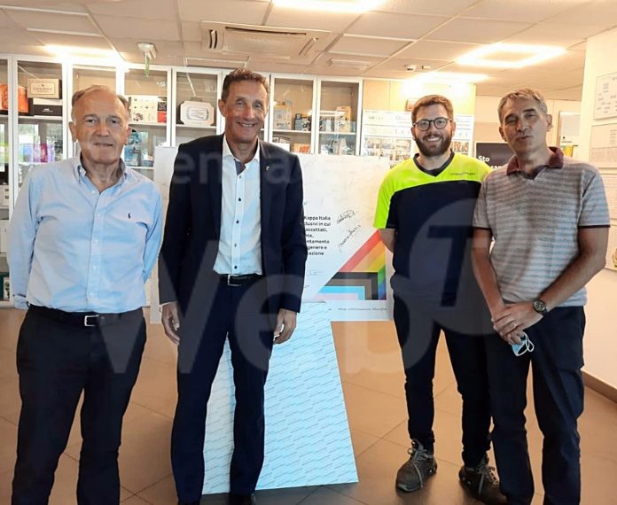 da sx Bruno Pelloni, Daniele Bassi, Enrico Garelli, Oberdan Canonico