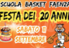 La Nuova Scuola Basket Faenza compie 20 anni di attività: sabato la festa in via Silvio Pellico