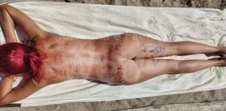 Bodypainting poetry: una performance sulla spiaggia naturista a Lido di Dante