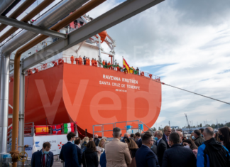 Edison battezza la Ravenna Knutsen: è la nave metaniera che rifornirà l’impianto di Gnl