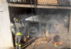 A fuoco un garage a Brisighella