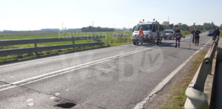 Chiuso al traffico stamattina per un avvallamento tratto di via Canale Molinetto; circolazione deviata
