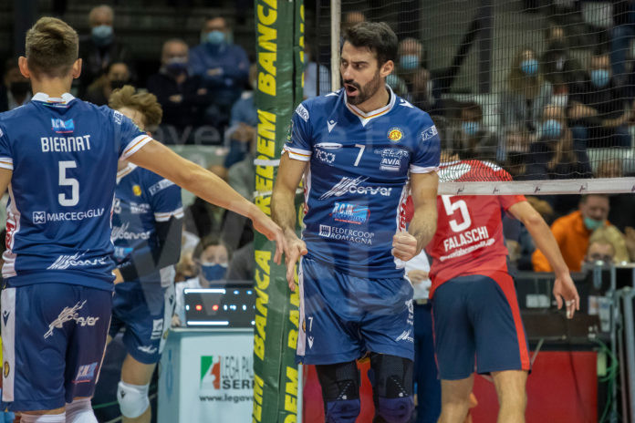 VOLLEY PALLAVOLO. Consar RCM Ravenna - Gioiella Prisma Taranto 0-3 .