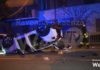 Colpisce di striscio un’auto parcheggiata e poi capotta sulla strada, grave un 50enne | VIDEO