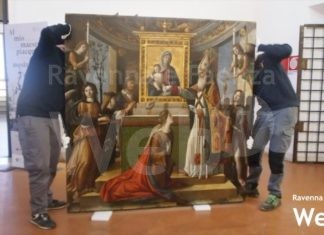 Torna al Museo Nazionale il dipinto di Nicolò Rondinelli “San Giovanni Evangelista appare a Galla Placidia” | VIDEO