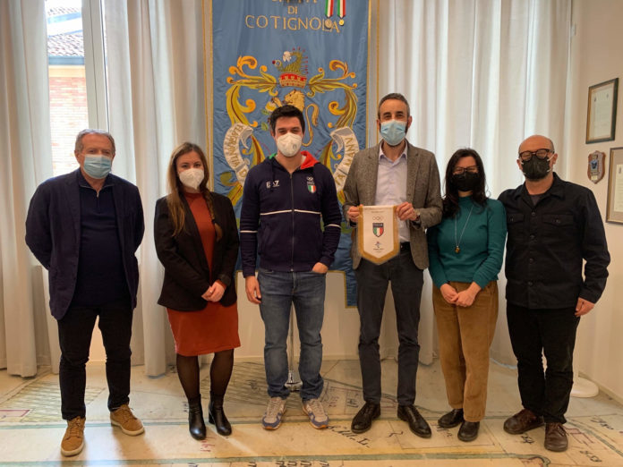 foto incontro giunta Cotignola con olimpionico Lorenzo Bilotti 2