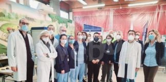 Il sindaco Ranalli in visita all’hub vaccinale di Lugo nell’ultimo giorno di attività