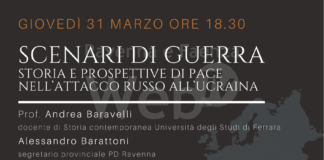 “Scenari di guerra. Storia e prospettive di pace nell’attacco russo all’Ucraina”. Incontro giovedì 31/3 a Ravenna