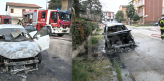Caccia ai piromani due auto in fiamme questa mattina alla Zalamella