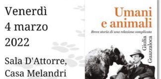 Centro relazioni culturali: venerdì Giulia Guazzaloca presenterà il suo libro “Umani e animali”