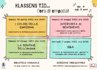 Klassens Tid… l’ora di empatia! Quattro appuntamenti in biblioteca a Russi, per bambini e bambine dai 6 agli 8 anni
