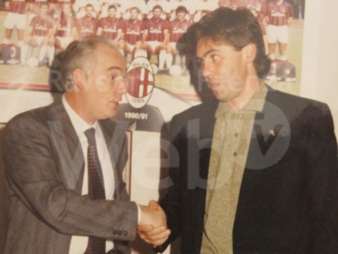 Carlo Sangiorgi con Carlo Ancelotti 1990