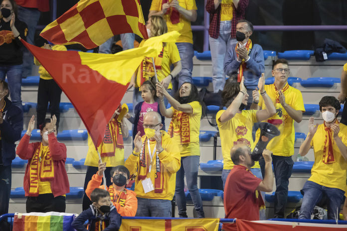 FAENZA 25/04/22. LNP Serie A2 FASE A OROLOGIO - 3° giornata girone rosso. OraSì basket Ravenna - Gruppo Mascio Treviglio 99 - 91