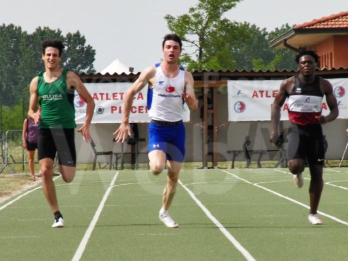 Paganelli Filippo vincitore di 100m e 200m cat. Junior